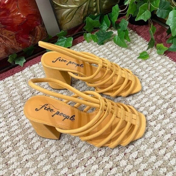 FREE PEOPLE Colette Cinched Heel Sandals EU 39/ US 9 - Picture 10 of 16